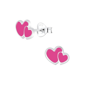 Herz Kinderohrringe 925 Silber
