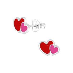 Herz Kinderohrringe 925 Silber