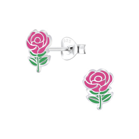 Rosen Kinderohrringe 925 Silber