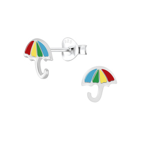 Regenschirm Kinderohrringe 925 Silber