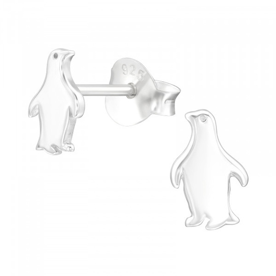 Kinderohrringe Pinguin aus 925 Silber
