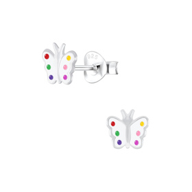 Schmetterling Kinderohrringe 925 Silber