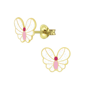 Schmetterling Kinderohrringe 925 Silber