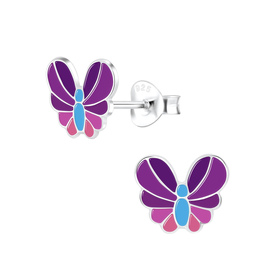Schmetterling Kinderohrringe 925 Silber