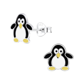 Pinguin Kinderohrringe 925 Silber