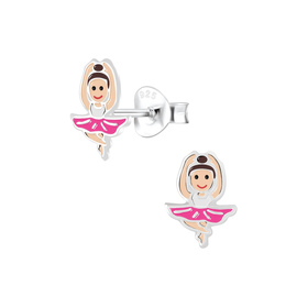 Ballerina Kinderohrringe 925 Silber