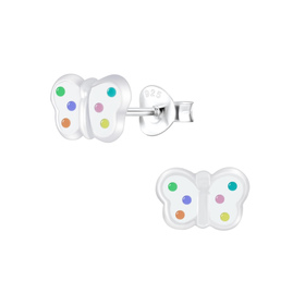 Schmetterling Kinderohrringe 925 Silber