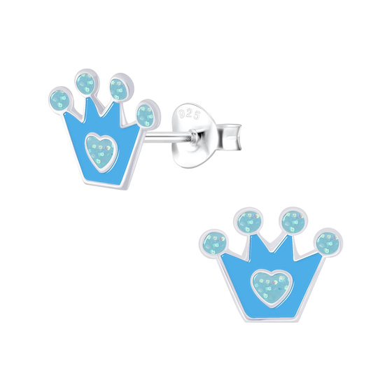Kronen Kinderohrringe 925 Silber