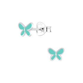 Schmetterling Kinderohrringe 925 Silber