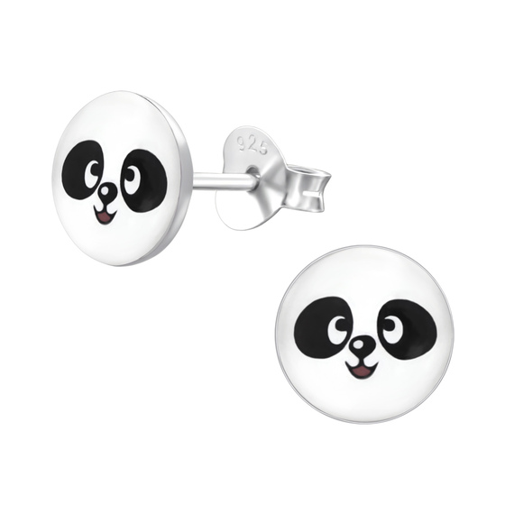Auf dem Bild zu sehen sind Kinder Ohrringe Panda Br Ohrstecker aus 925 Sterling Silver echt Silber