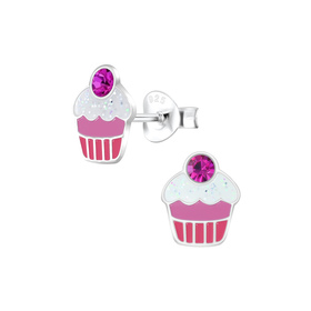 Cupcake Kinderohrringe 925 Silber
