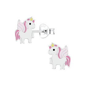Einhorn Kinderohrringe 925 Silber