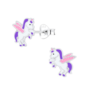 Einhorn Kinderohrringe 925 Silber
