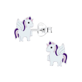 Einhorn Kinderohrringe 925 Silber