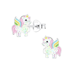 Einhorn Kinderohrringe 925 Silber