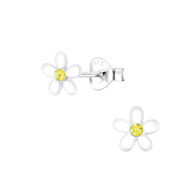 Blumen Kinderohrringe 925 Silber