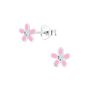 Blumen Kinderohrringe 925 Silber