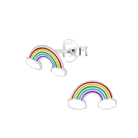 Regenbogen Kinderohrringe 925 Silber