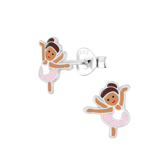Ballerina Kinderohrringe 925 Silber
