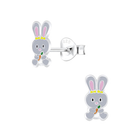 Kaninchen Kinderohrringe 925 Silber