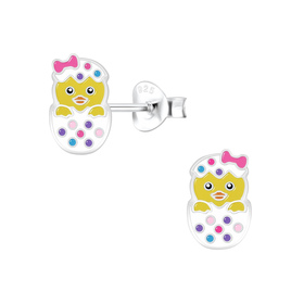 Schl�pfende Eier Kinderohrringe 925 Silber