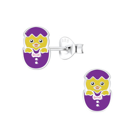 Schlpfende Eier Kinderohrringe 925 Silber