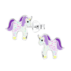 Einhorn Kinderohrringe 925 Silber