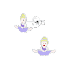 Ballerina Kinderohrringe 925 Silber