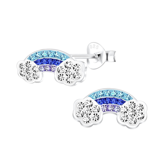 Regenbogen Kinderohrringe 925 Silber
