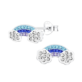 Regenbogen Kinderohrringe 925 Silber