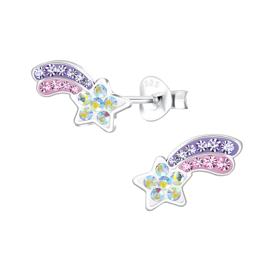 Sternschnuppen Kinderohrringe 925 Silber