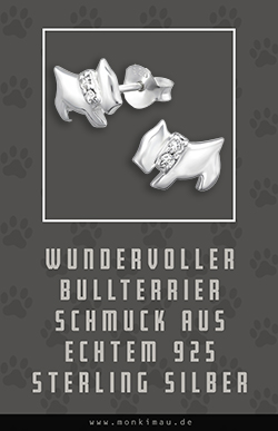 bullterrier bulli hund ohrringe silber schmuck sachen artikel geschenk monkimau