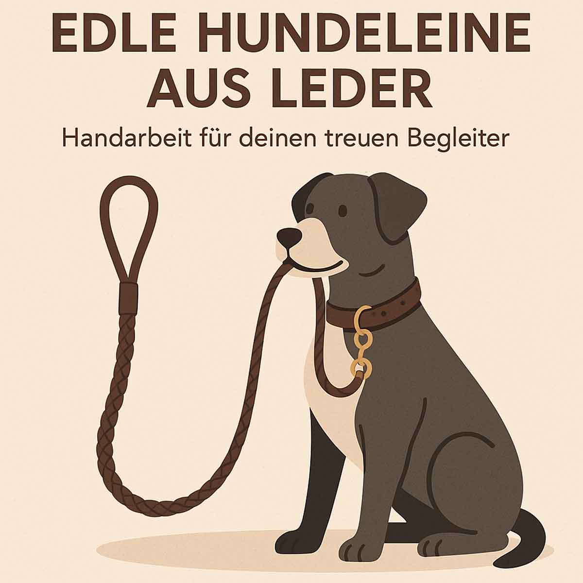 edle hundeleine aus leder - handarbeit fr deinen treuen begleiter