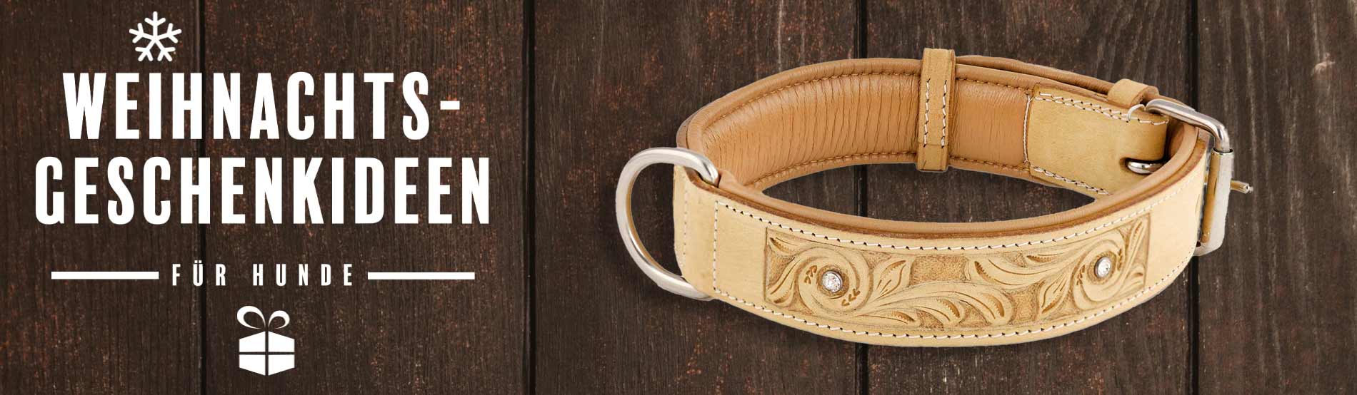 Hundehalsband mit Strasssteinen aus Leder von Monkimau