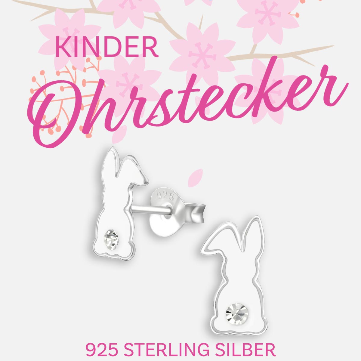 Kinderschmuck als Hasen Ohrringe