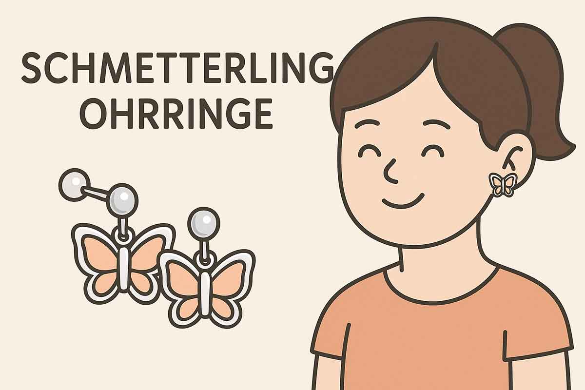 schmetterling ohrringe fr kinder, mdchen oder damen aus 925 silber