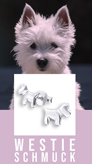 west highland white terrier silber ohrringe schmuck artikel sachen monkimau